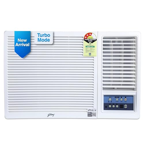 Godrej 1.5 Ton 3 Star Turbo Mode, Inverter Window AC (Copper, Anti-Dust Filter, Anti-Freeze Thermostat, 2023 Model, AC 1.5T WIC 18UTC3 WWA, White,)