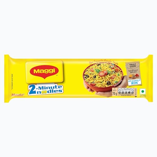 MAGGI 2-minute Instant Noodles, Masala Noodles with Goodness of Iron, Made with Choicest Quality Spices, Favourite Masala Taste, 560g