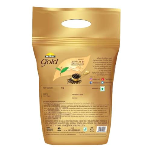 Tata Tea Gold |Premium Assam teas with Gently  Rolled Aromatic Long Leaves | Rich & Aromatic Chai |Black Tea | 1 kg