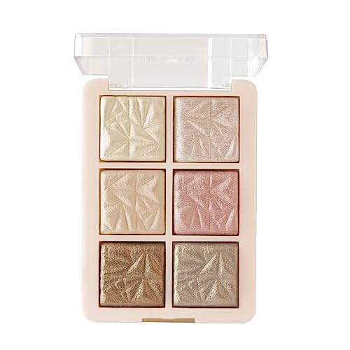 MARS Glowzilla 6 Colour Highlighter Palette | Ultra Blendable & Long Lasting | Blinding Glow (12.0gm) (Shade-03)