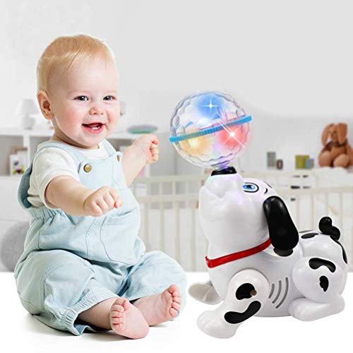 TEC TAVAKKAL Bump and Go Dancing Dog with Music, Flashing Lights - Sound & Light Toys for Small Babies | Best Gift for Toddlers