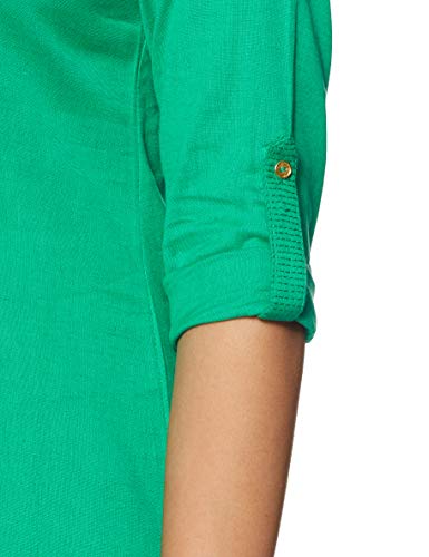 W for Woman Women's Cotton Kurta (19FEW11542-211525_Green_XL (14))