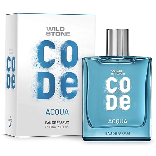 Wild Stone CODE Acqua Eau De Parfum for Men, 100ml|Luxury Long Lasting Fragrance|Fresh, Sparkling & Energising Premium Perfume for Men