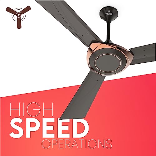 Polycab Superb Neo 1200 mm High Speed 1 Star Rated 52 Watt Ceiling Fan with Corrosion Resistant G-Tech Blades and 2 years warranty (Jaco Bean Bronze Gold)