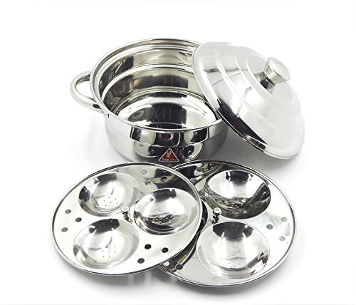 JEE ALTO Stainless Steel Compact Breakfast Idly Maker (6 Idly, Silver)