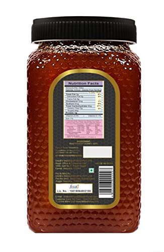 DADEV Honey NMR Tested 100% Pure Raw Honey, Unprocessed Forest Organic Honey-600gm Glass JAR