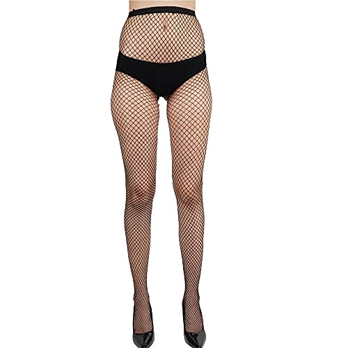 N2S NEXT2SKIN Women's Fishnet Pattern Mesh Pantyhose Stockings (N2S211_Pz, Black, Medium Net)