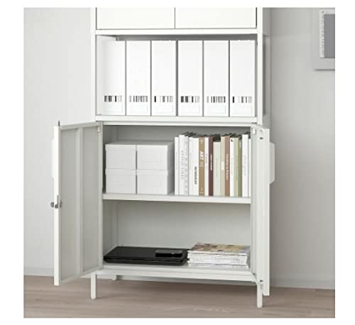 Ikea TROTTEN Alloy Steel Cabinet with Doors, 70x173 cm (27 1/2x68 1/8" , White)
