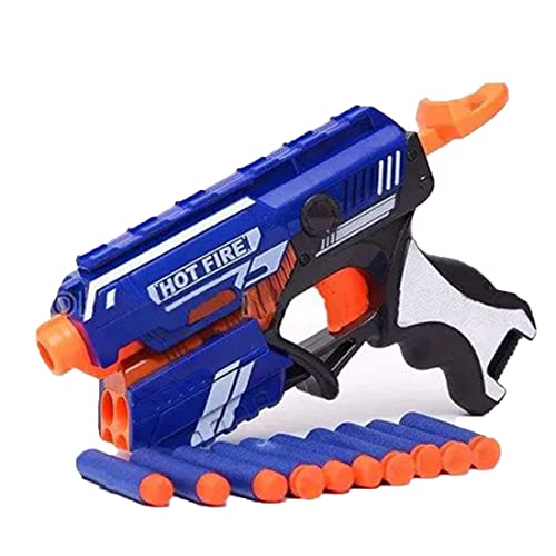 Toy Imagine™ Blaze Storm Hot Fire Dart Gun Toy for Target Shooting | Fun Battle Action Indoor & Outdoor Game | Birthday Gift for Boys & Girls | Long Range, 10 Suction Dart Bullets, 8+ Years.