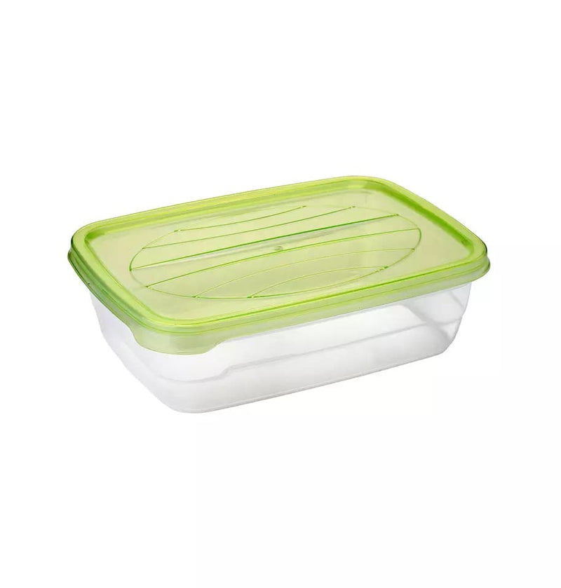 Dialust Rectangular Plastic Food Storage Container with Air Tight Lid Kitchen Container Meat Box Fridge and Freezer Storage Boxes Bowl - 225ml, 325ml, 650ml, 1250ml, 2200ml, 3500ml, 6 Pcs, Clear