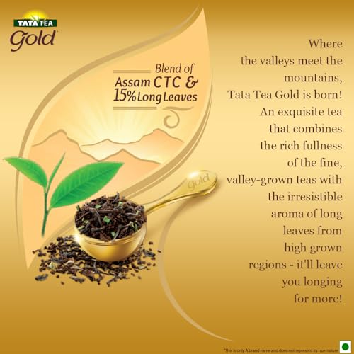 Tata Tea Gold |Premium Assam teas with Gently  Rolled Aromatic Long Leaves | Rich & Aromatic Chai |Black Tea | 1 kg