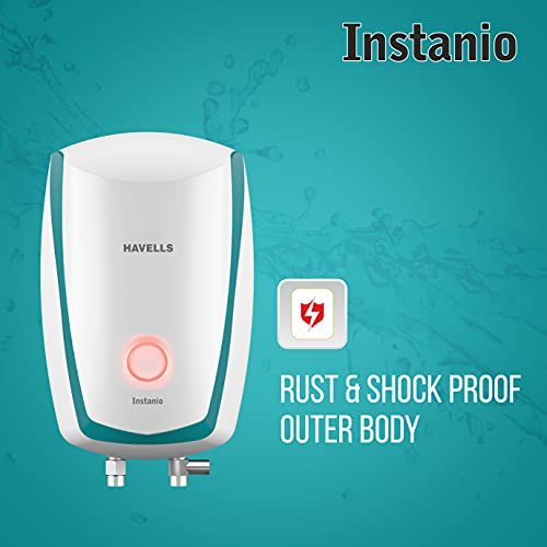 Havells Instanio 3-Litre Instant Geyser (White/Blue), Wall Mount