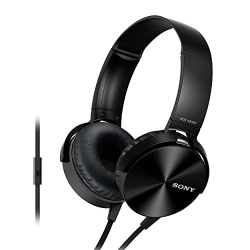 Sony Extra Bass MDR-XB450AP On-Ear Wired Headphones with Mic (Black)