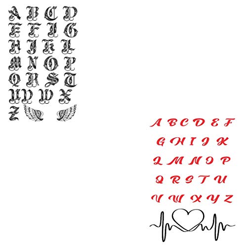 Name Alphabet Latter Combo Tattoo Waterproof Men and women Temporary Body Tattoo