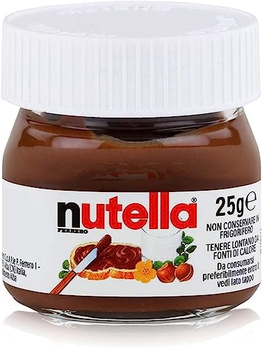 Ferrero Nutella Small Mini Design Jar Nut Nougat Cream, Chocolate Spread Each 25g (Pack Of 3)