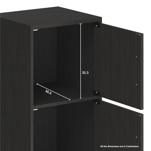 Amazon Brand - Solimo Altamore Engineered Wood 4 Tier Storage Cabinet (Wenge Finish)