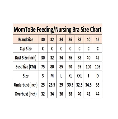 MomToBe Women's Cotton Multicolor Full Cup Non Padded Feeding Bra/Nursing Bra/Maternity Bra Combo - Pack of 3 (Dark Beige-Flamingo Pink-Peach)
