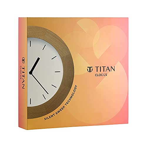 Titan Contemporary Wall Clock with Silent Sweep Technology - 30 cm x 30 cm (Medium)(Plastic)