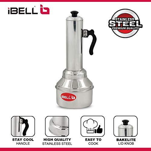 IBELL Stainless Steel Puttu Maker - Silver