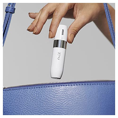 Braun Face Mini Hair Remover FS1000, Electric Facial Hair Removal for Women, Quick, Gentle & Painless, Smooth Skin, Ideal for On-The-Go, with Smartlight