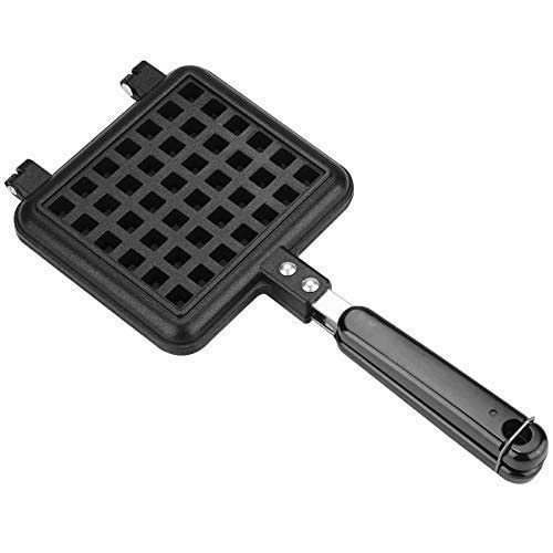 Amarks SMART ANT Waffle Maker Machine With Comfortable Long Handle For Kitchen Gas Stove Non Stick Pan Press Plate Cooking Baking Tool , Low Power Consumption (Black)