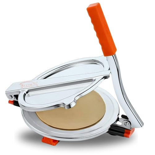 Daily Shop Stainless Steel Puri/Roti Maker Press Machine - Roti chapati Presser for Home - Papad-khakhra-poori Manual Hand Press with Handle for Kitchen Pk of 1