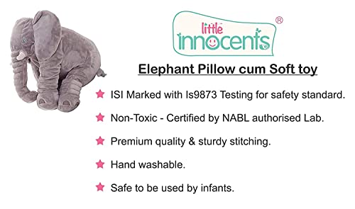 Little Innocents® Big Size Fibre Filled Stuffed Animal Elephant Baby Pillow with Ball Soft Toy for Baby Kids boy Girl Birthday Gift (Blue 45cm)