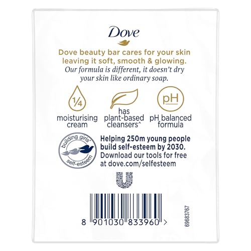 Dove Cream Beauty Bathing Soap Bar 125g (Combo Pack of 3) | With Moisturising Cream for Softer Skin & Body, Nourishes Dry Skin more than Ordinary Soap