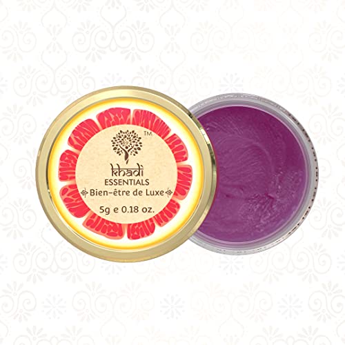 Khadi Essentials Wine Grapefruit Lip Balm For Dry, Damaged and Bright Lips With Enriched, Shea butter & Essential Oils For Women & Men, 5gm