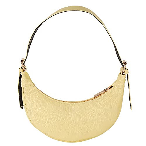 LX Small Shoulder Bags for Women with Shining Pattern (Clear, Lemon)