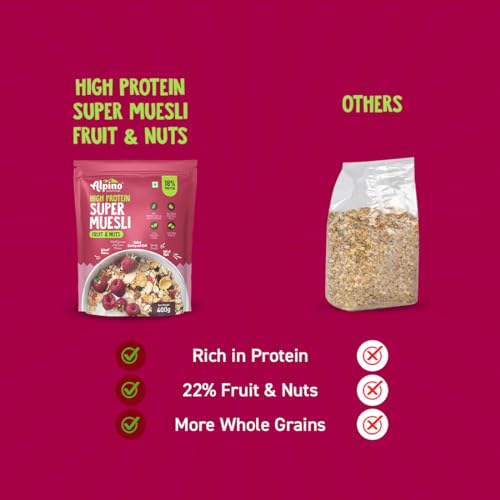 Alpino High Protein Super Muesli Fruit & Nuts (400 G)