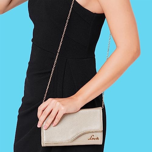 Lavie womens Curve Ava Envelope Small Mt.Gold Clutch Bag