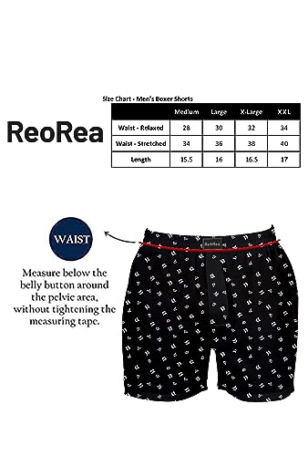Alenza�s Mens Pure Cotton Boxer Shorts in Pack of 3 Multidesign (Extra Large, Black White Blue) (Pack of 1)