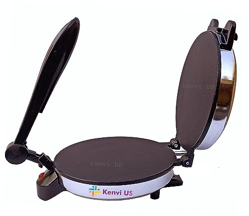 Elixxeton US Roti Maker Electric Automatic | chapati Maker Electric Automatic | Roti Maker Non Stick PTEE Coating Roti/khakhra/Paratha Maker - Stainless Steel Body||RF54