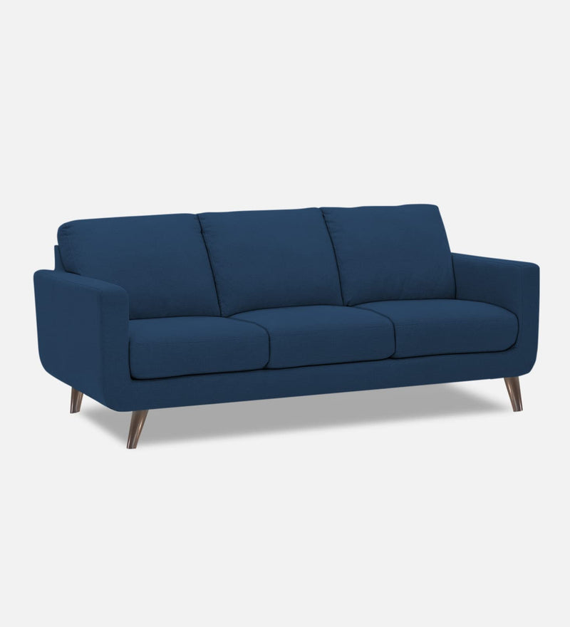 Adorn India Wood Damian 3 Seater Sofa (Blue), 3-Person Sofa