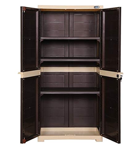 Prima Alfa 2 Plastic Cabinet for Storage | Space Organizer | Shelves | Cupboard | Living Room | Kids | Multipurpose for Home Kitchen & Office