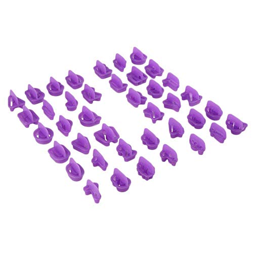 Grizzly® Alphabet Letter Number Fondant Cake Biscuit Baking Mould DIY Fondant Cake Embosser Cookie Cutters, Set of 40, Purple