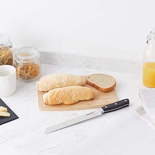 Amazon Brand - Solimo Stainless Steel Bread Knife (20cm)