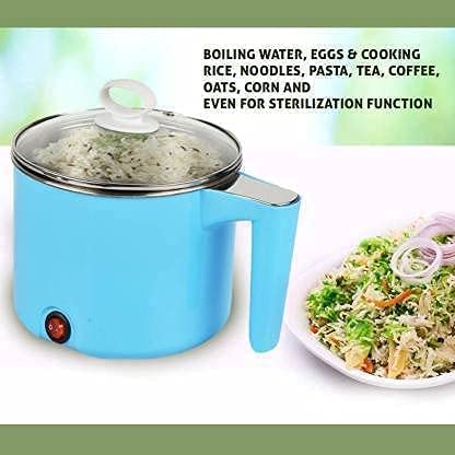 WIPROX Electric 1.5 L Multi Cooker Kettle, Concealed Base,Noodle Maker Egg Boiler Vegetable & Rice Cooker, Steamer, Stainless Steel & Plastic, Outer Lid (ELECTRIC POT- Multi Color)