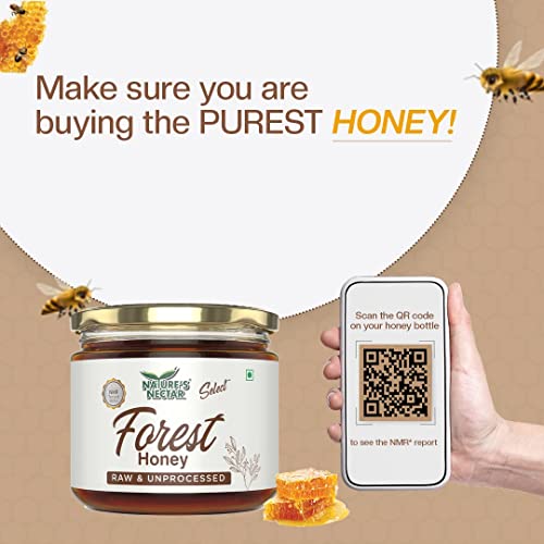 Nature's Nectar Select Forest Honey | NMR Tested | 100% Pure Raw and Unprocessed Honey | 400gm Bottle