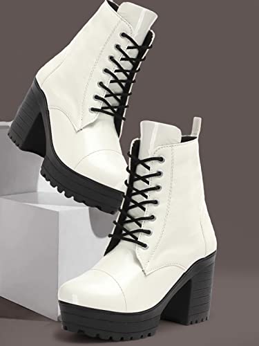 STRASSE PARIS Amazing Design Women Ankle Length Patent Leather Boots