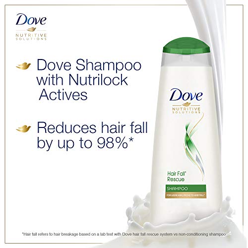 Dove Hair Fall Rescue, Shampoo, 340ml, for Damaged Hair, with Nutrilock Actives, to Reduce Hairfall & Repair, Deep Nourishment to Damaged Hair