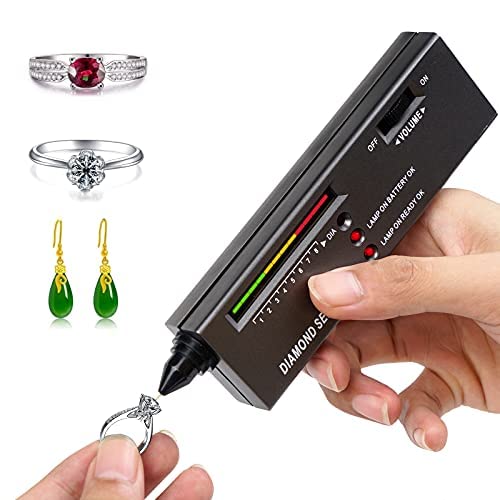 Professional Diamond Selector II, Gold Testing Pen Portable Electronic Gemstone Tester Tool for Agate Ruby Jade