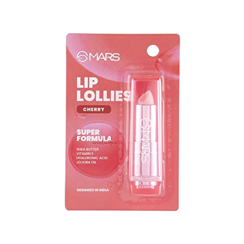 MARS Tinted Lip Balm for Men & Women | Non-Sticky, Moisturising & Nourishing | Enriched with Vitamin-E, Jojoba Oil, Shea Butter and Hyaluronic Acid | 3.2 g (Cherry)