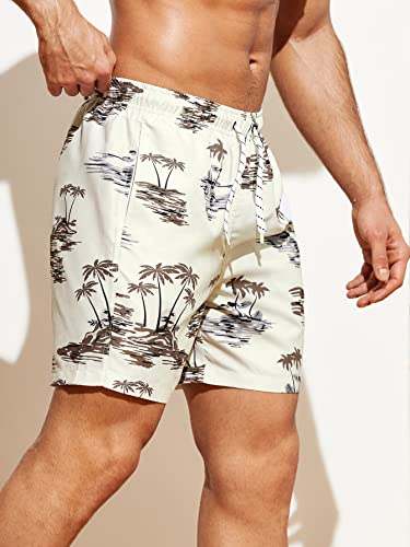 TOPLOT Regular Fit Printed Boxer Shorts for Men (Tree-Shorts-5130-Beige-XL)