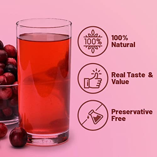 Urban Platter Canadian Cranberry Juice, 1 Litre (Unsweetened, No Added Sugar, 100% Natural Cranberry Juice, Good for UTI Health, Perfect for Cocktails and Mocktails)