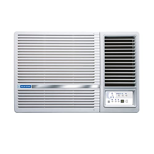 Blue Star 1.5 Ton 5 Star Fixed Speed Window AC (Copper, Turbo Cool, Humidity Control, Fan Modes-Auto/High/Medium/Low, Hydrophilic Blue Fins, Dust Filter, Self-Diagnosis, 2023 Model, WFA518LN, White)