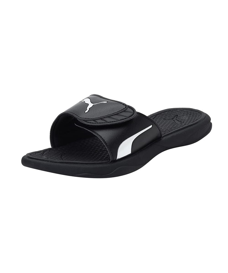 Puma Women's Royalcat Comfort WNS Black Silver Slides-7 Kids UK (37228101)