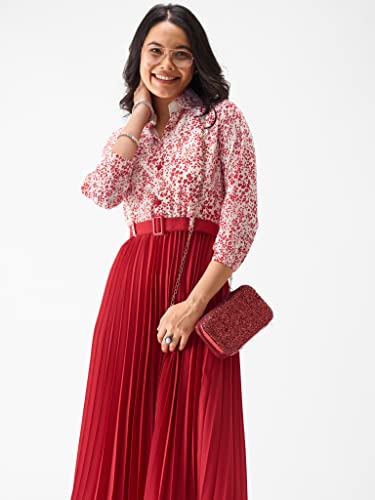 AASK Dress For Women|One Piece Midi Dresses For Women|Kurta Set For Women|Kurta For Women Dress For Women|Women Top|Tops For Women|Dress|Dresses For Women Red_XL