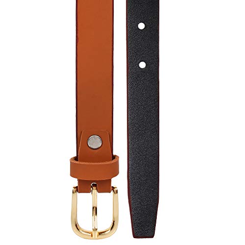 SIDEWOK Combo of Plain Casual Sleek Belts For Women/Girls (Brown & Tan)(SDWK-GLBL-07-08)